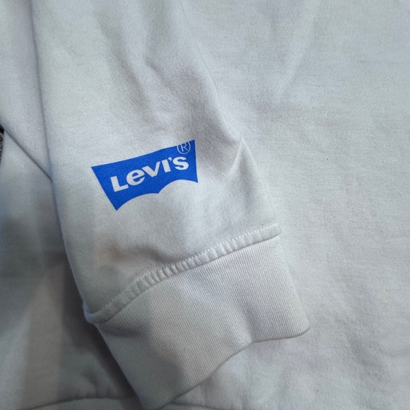 Levi's Men's White and blue quarter zip crewneck - Picture 9 of 9